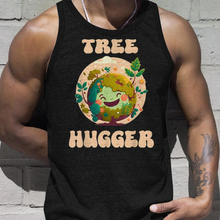 Tree Hugger Retro Nature Environmental Earth Day Unisex Tank Top Gifts for Him