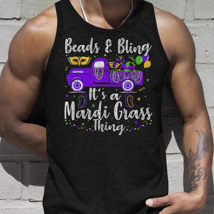 Truck Beads And Bling Its A Mardi Gras Thing Fun Mardi Gras Unisex Tank Top Gifts for Him