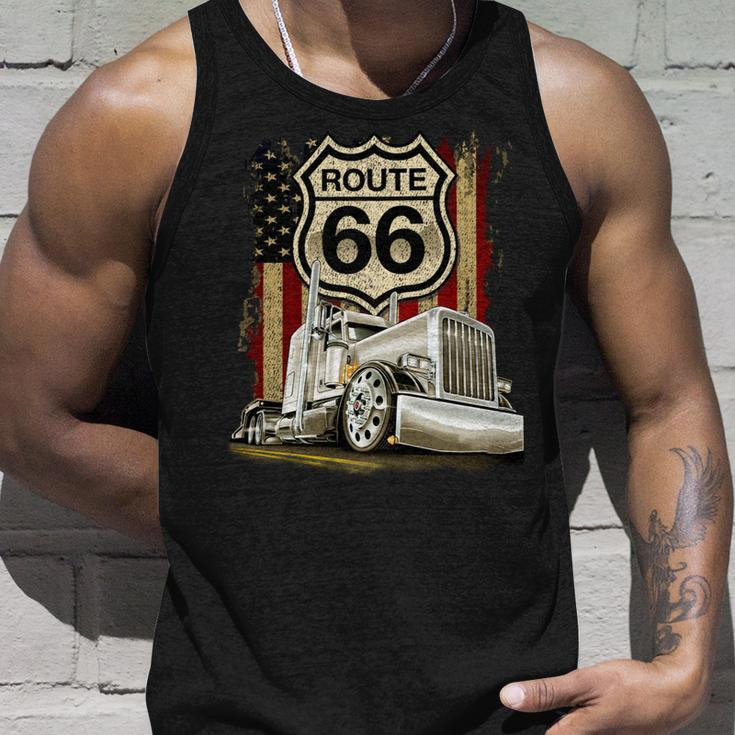 Trucker Route Unisex Tank Top Gifts for Him