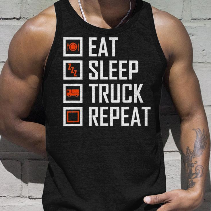 Trucker S For Men Eat Sleep Truck Repeat Unisex Tank Top Gifts for Him