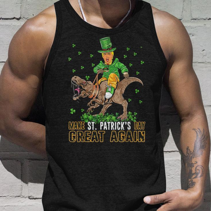Trum RideRex Make St Patricks Day Great Again Funny Unisex Tank Top Gifts for Him