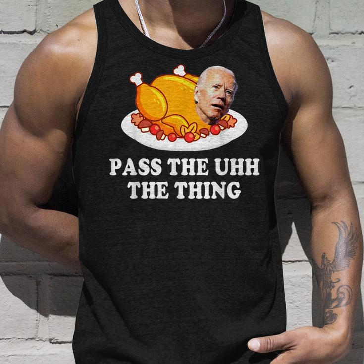 Turkey Brandon Pass The Uhh The Thing Funny Thanksgiving Unisex Tank Top Gifts for Him