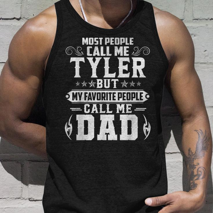 Tyler - Name Funny Fathers Day Personalized Men Dad Unisex Tank Top Gifts for Him