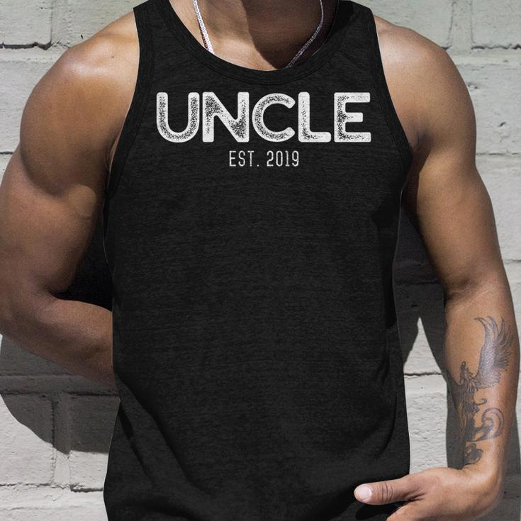 Uncle Est 2019 New Uncle Vintage Gift Fathers Day Unisex Tank Top Gifts for Him