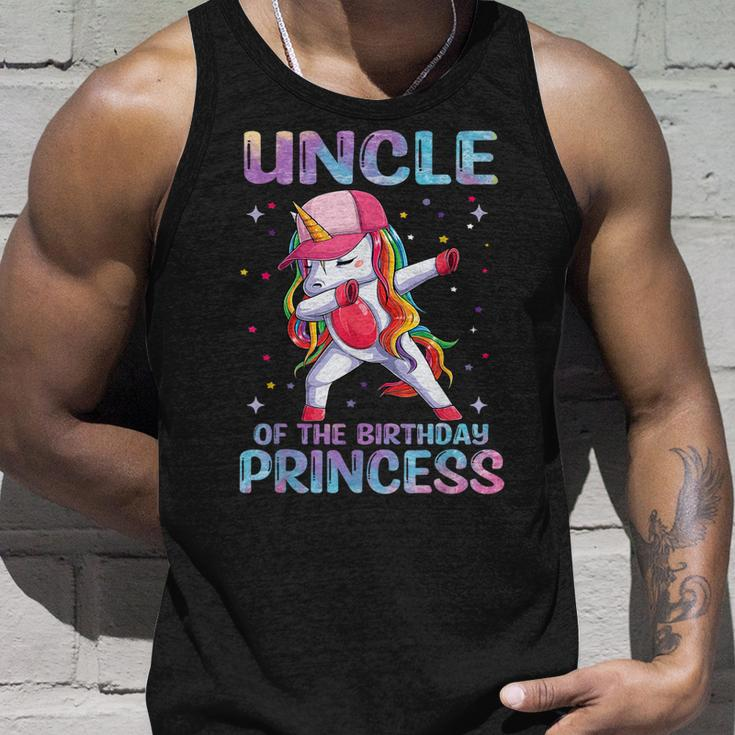 Uncle Of The Birthday Princess Girl Dabbing Unicorn Unisex Tank Top Gifts for Him
