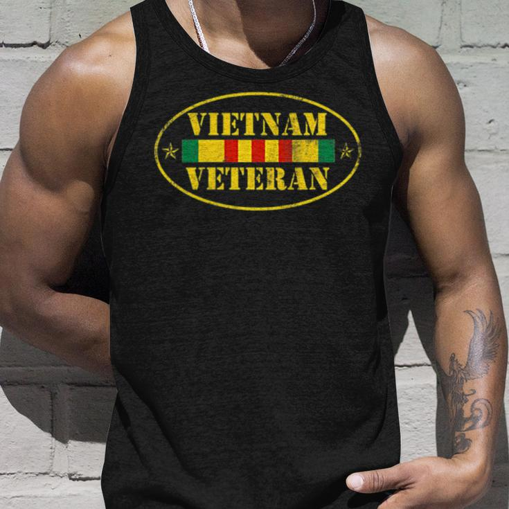 US Army Vietnam Veteran American Flag Soldier Vietnam War Unisex Tank Top Gifts for Him
