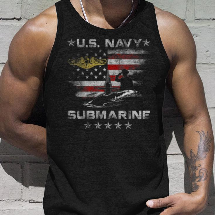 US Navy Submarine Silent Service Vintage Mens Unisex Tank Top Gifts for Him