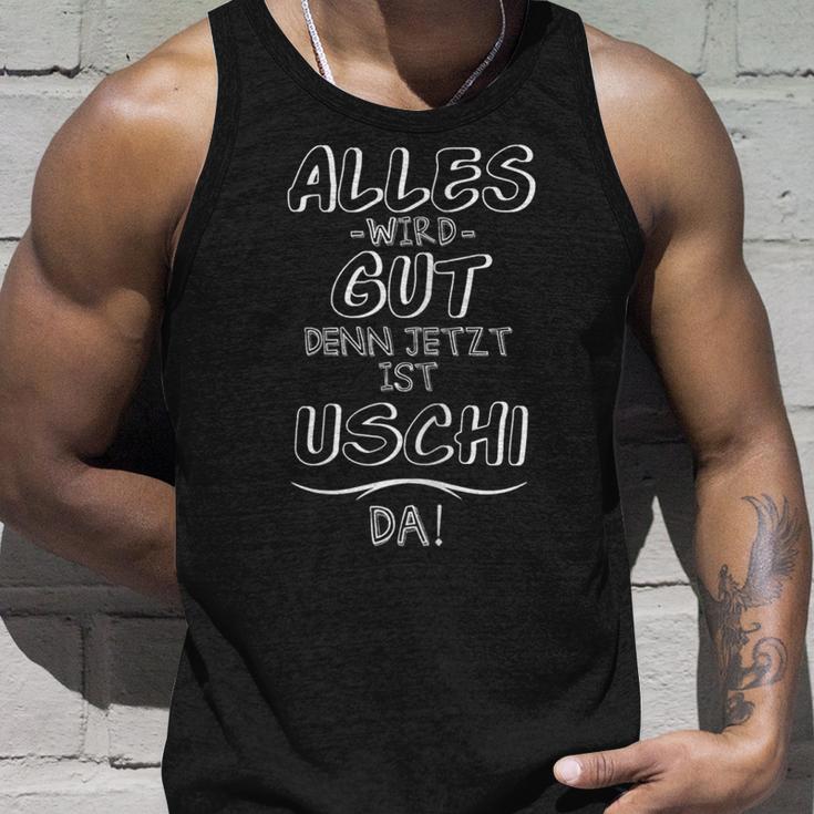 Uschi Ist Da Unisex TankTop, Lustiger Spruch für Freundinnen Geschenke für Ihn