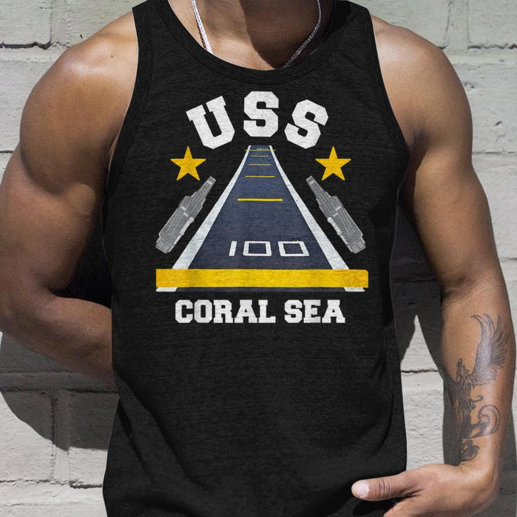 Uss Coral Sea Aircraft Carrier Military Veteran Unisex Tank Top Gifts for Him
