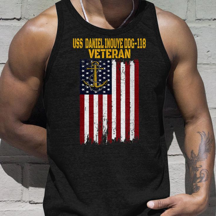 Uss Daniel Inouye Ddg-118 Destroyer Veterans Day Fathers Day Unisex Tank Top Gifts for Him