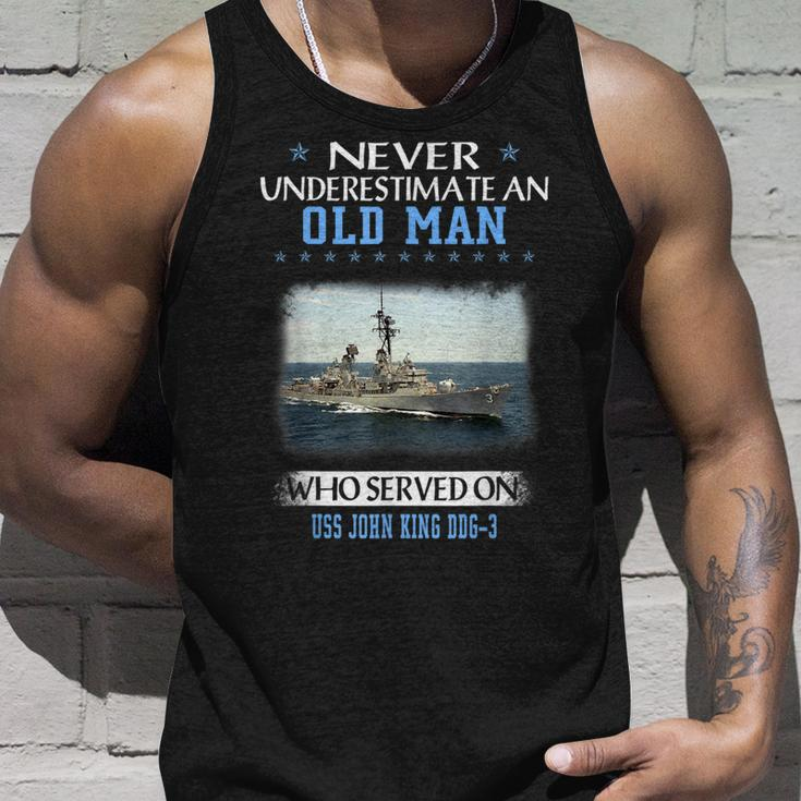 Uss John King Ddg-3 Destroyer Class Veterans Day Father Day Unisex Tank Top Gifts for Him