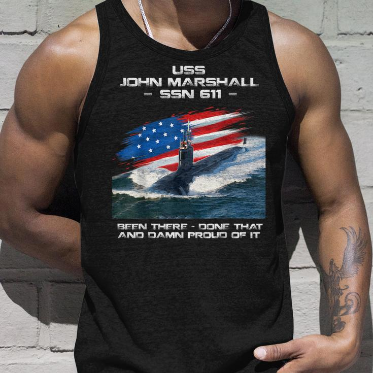 Uss John Marshall Ssn-611 American Flag Submarine Veteran Unisex Tank Top Gifts for Him