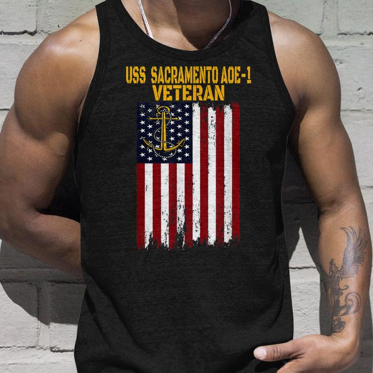 Uss Sacramento Aoe-1 Fast Combat Support Ship Veterans Day Unisex Tank Top Gifts for Him