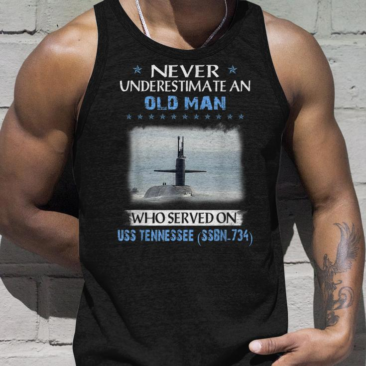 Uss Tennessee Ssbn-734 Submarine Veterans Day Father Day Unisex Tank Top Gifts for Him