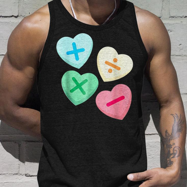Valentines Day Hearts With Math Symbols Unisex Tank Top Gifts for Him