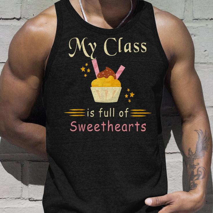 Valentines Day My Class Full Of Sweethearts Teacher Funny V4 Unisex Tank Top Gifts for Him