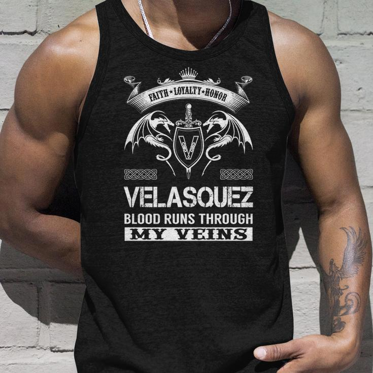 Velasquez Blood Runs Through My Veins Unisex Tank Top Gifts for Him
