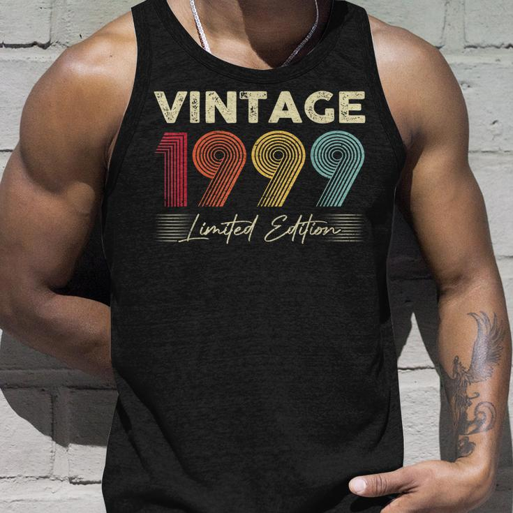 Vintage 1999 Wedding Anniversary Born In 1999 Birthday Party Unisex Tank Top Gifts for Him