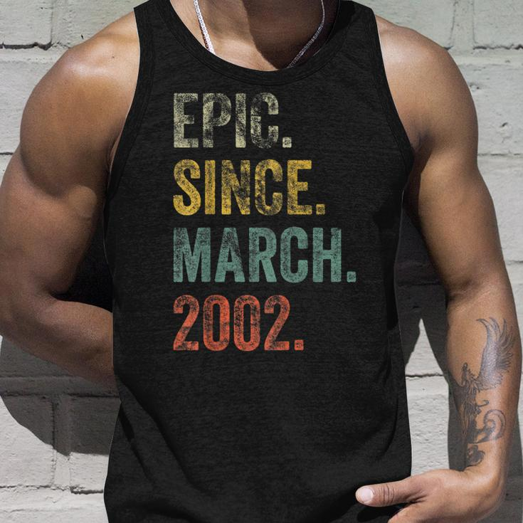 Vintage 2002 20Th Birthday Epic Since March 2002 Unisex Tank Top Gifts for Him