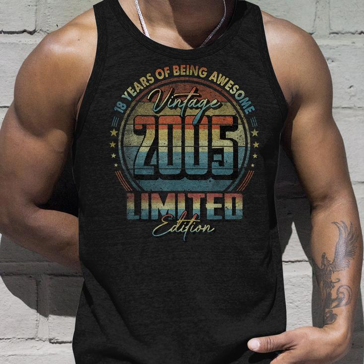 Vintage 2005 Limited Edition 18 Year Old 18Th Birthday Unisex Tank Top Gifts for Him