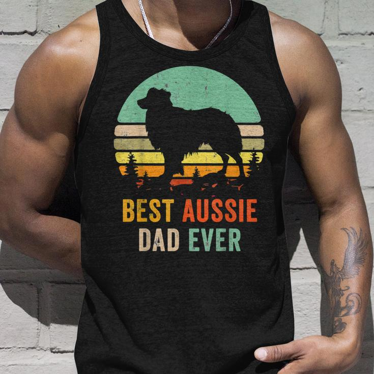 Vintage Aussie Shepherd Papa Best Dad Ever Aussie V2 Unisex Tank Top Gifts for Him