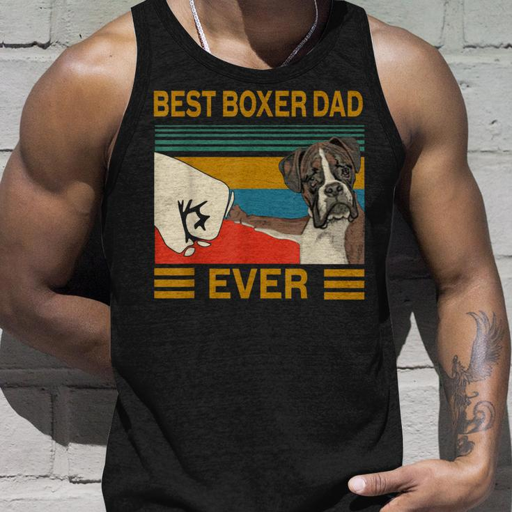 Vintage Best Dog Boxer Dad Ever Bump Fit Gift Unisex Tank Top Gifts for Him
