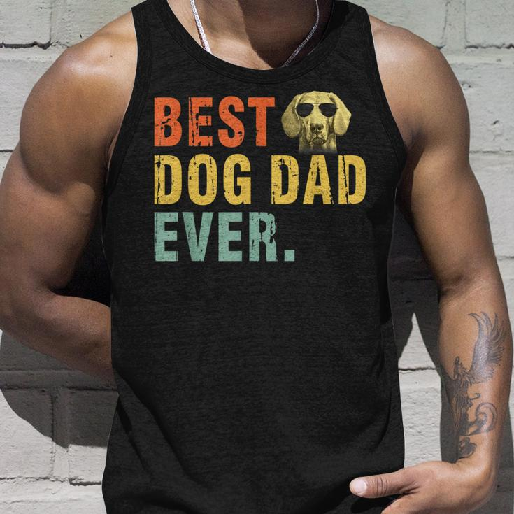 Vintage Best Dog Dad EverWeimaraner Unisex Tank Top Gifts for Him