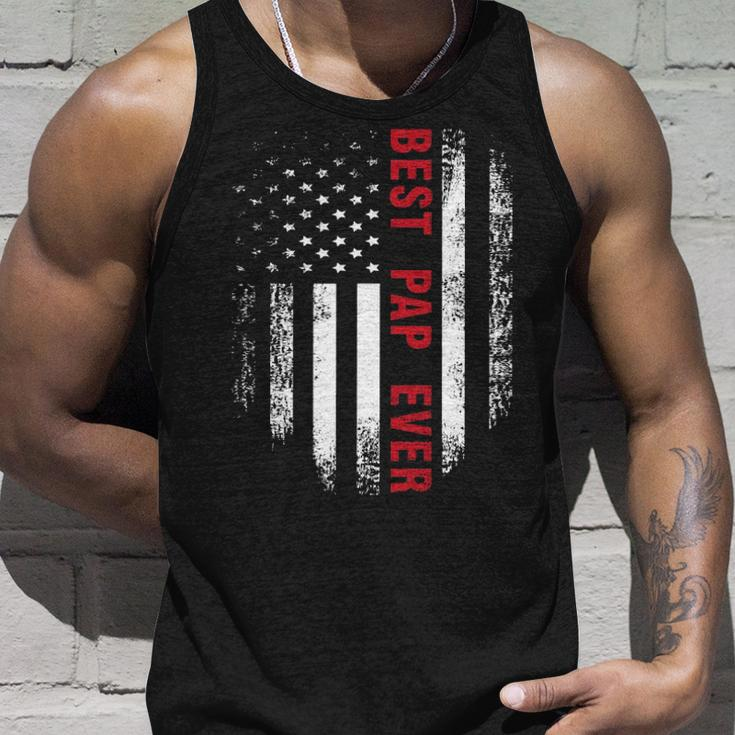 Vintage Best Pap Ever American Flag For Fathers Day Gift Unisex Tank Top Gifts for Him