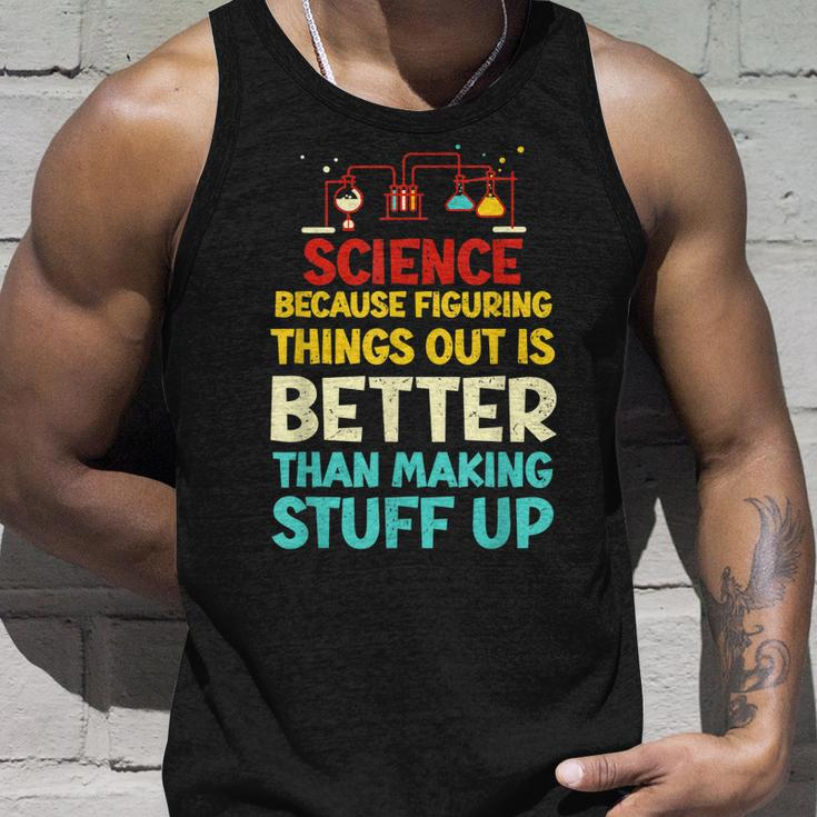 Vintage Biology Science Because Figuring Things Out Unisex Tank Top Gifts for Him