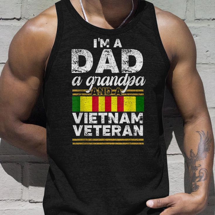 Vintage Dad Grandpa Vietnam Veteran Funny Men Gifts Unisex Tank Top Gifts for Him