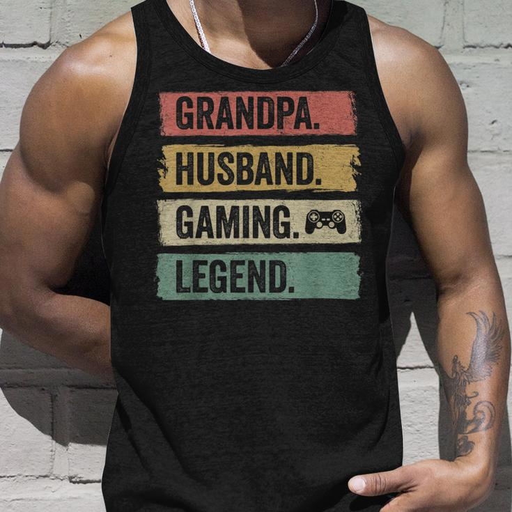 Vintage Ehemann Opa Gaming Legende Gamer Opa Tank Top Geschenke für Ihn