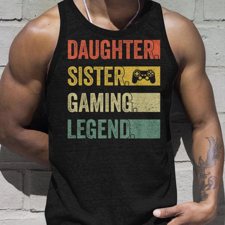 Vintage Gamer Girl Unisex TankTop, Tochter & Schwester Gaming Legende Geschenke für Ihn