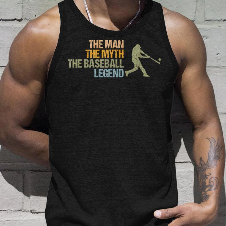 Vintage Man Myth Baseball Legend Sport Lover Retro Spieler Tank Top Geschenke für Ihn