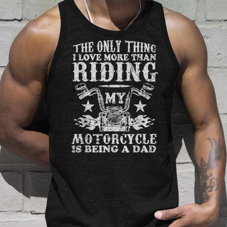 Vintage Motorcycle Rider Biker Dad Unisex Tank Top Gifts for Him