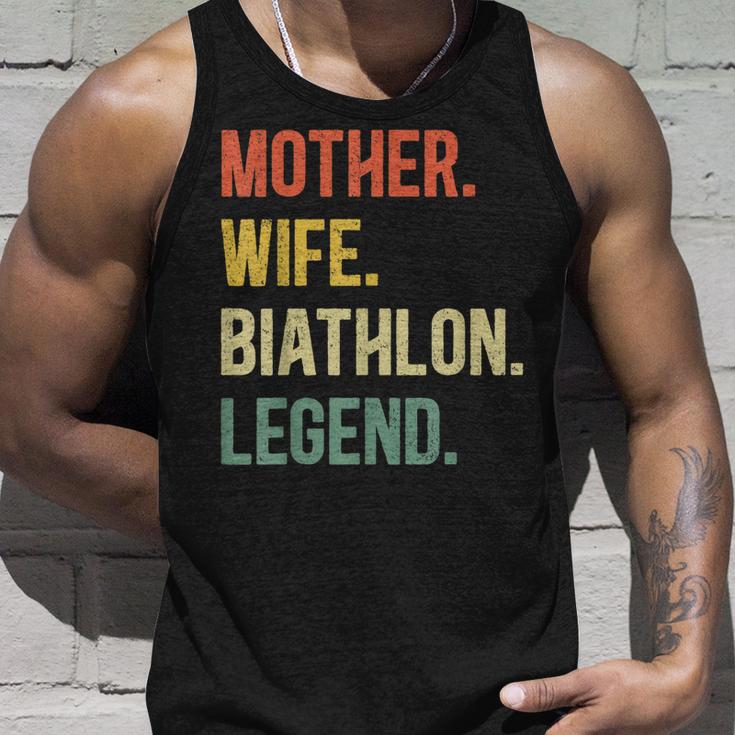 Vintage Mutter Frau Biathlon Legende Retro Wintersport Tank Top Geschenke für Ihn