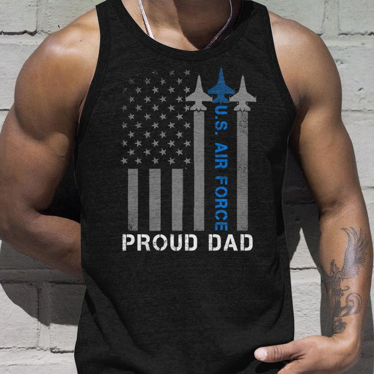 Vintage Proud Dad Us Air Force Flag - Usaf Unisex Tank Top Gifts for Him