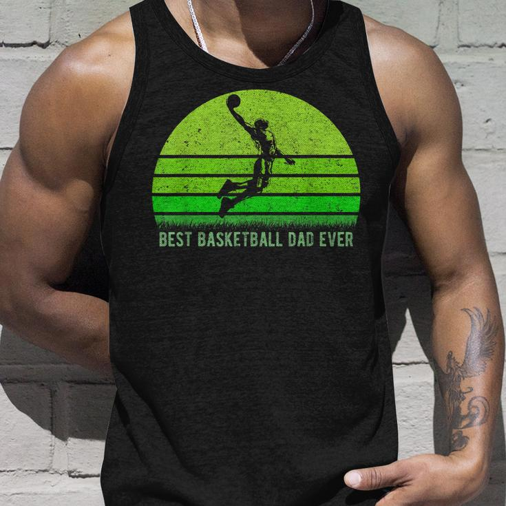 Vintage Retro Best Basketball Dad Ever Fathers Day Tank Top Gifts for Him
