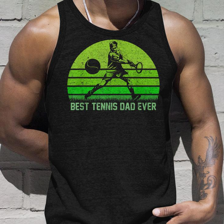 Vintage Retro Best Tennis Dad Ever Fathers Day Tank Top Gifts for Him