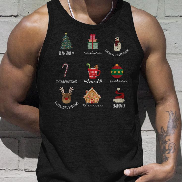 Vintage Retro Xmas Little Things Christmas Social Worker Unisex Tank Top Gifts for Him