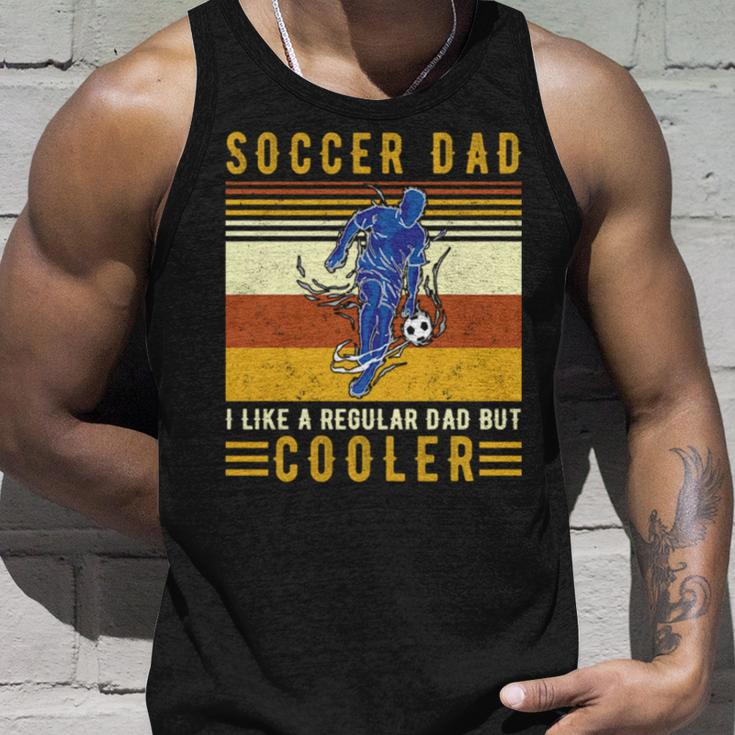 Vintage Soccer Dad I Like A Regular Dad But Cooler Unisex Tank Top Gifts for Him