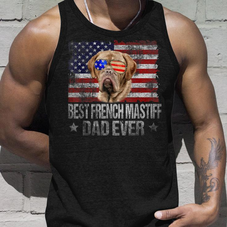 Vintage Usa Best French Mastiff Dad Ever American Flag Gift Unisex Tank Top Gifts for Him