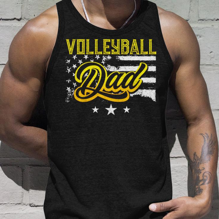 Volleyball Dad American Flag Unisex Tank Top Gifts for Him