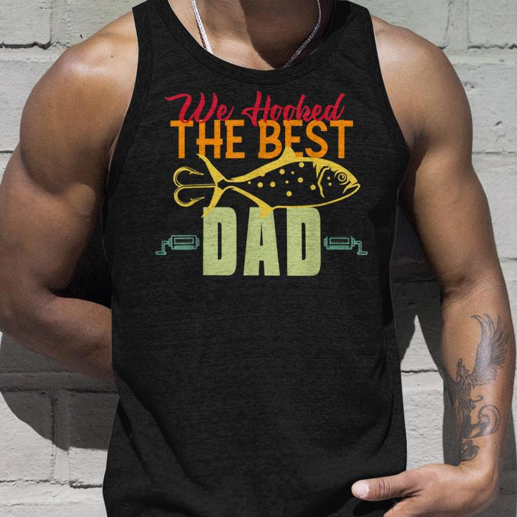 We Hooked The Best Dad Fishing Vintage Lure Father Day Unisex Tank Top Gifts for Him