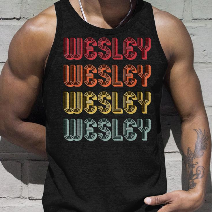 Wesley Gift Name Personalized Funny Retro Vintage Birthday Unisex Tank Top Gifts for Him