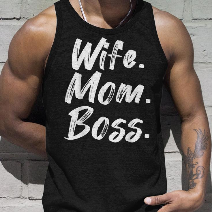Wife Mom Boss Mama Mutter Muttertag Tank Top Geschenke für Ihn