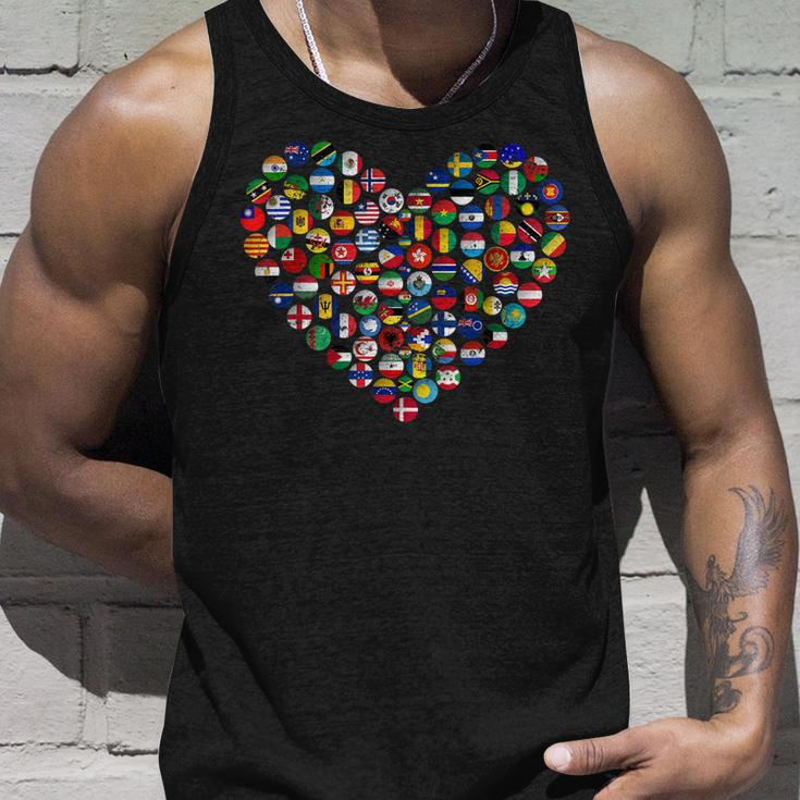 World Flags Earth Day Unisex Tank Top Gifts for Him