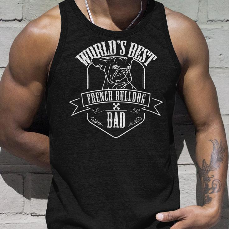 Worlds Best French Bulldog Dad GraphicFrenchie Dog Unisex Tank Top Gifts for Him