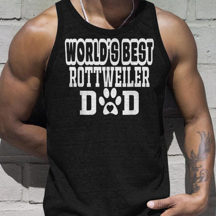 Worlds Best Rottweiler Dad Dog Lover Unisex Tank Top Gifts for Him