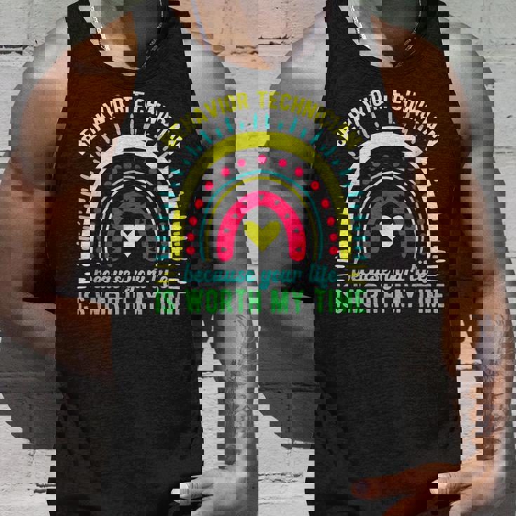 Worth My Time Behavior Technician Behavior Tech Unisex Tank Top Gifts for Him