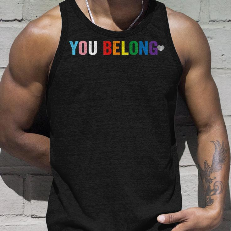 You Belong Gay Pride Lgbt Support And Respect Transgender Unisex Tank Top Gifts for Him